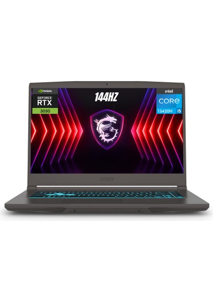 Msı thın 15 B13UC-2868XTR-BS4 Intel Core I5 13420H 32GB 1tb SSD RTX3050 Gddr6 Freedos 15.6" Fhd 144Hz Taşınabilir Gaming (Oyuncu) Notebook