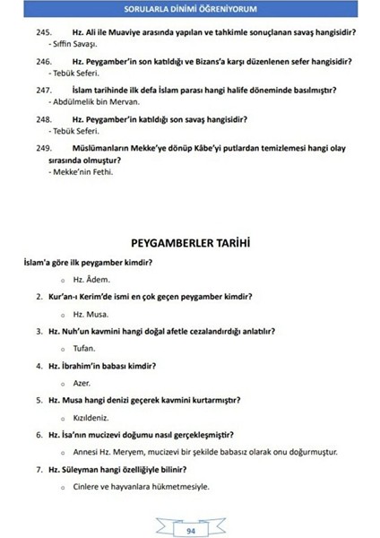 Sorularla Dinimi Öğreniyorum Kitabı indirimleri