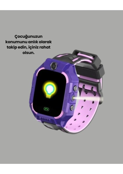 S10 Mor Çocuk Takip Saati Elektronik Bariyer ve Sesli Mesaj Destekli fırsatları