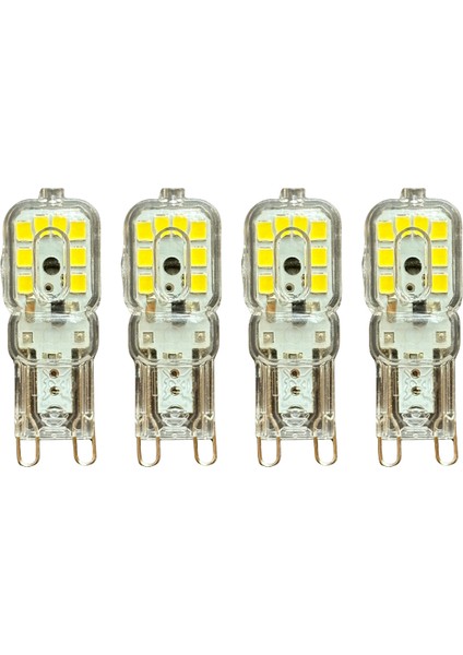 (4 adet) OSAKA 3W Beyaz Işık (6500K) Dim Edilebilir G9 Duylu LED Kapsül Ampul