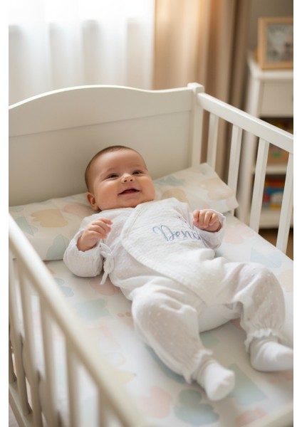 Mavi Isme Özel 6'lı Müslin Yenidoğan Set %100 Pamuk Tulum Battaniye Şapka Puset Örtü Eldvn Yastık fiyatları