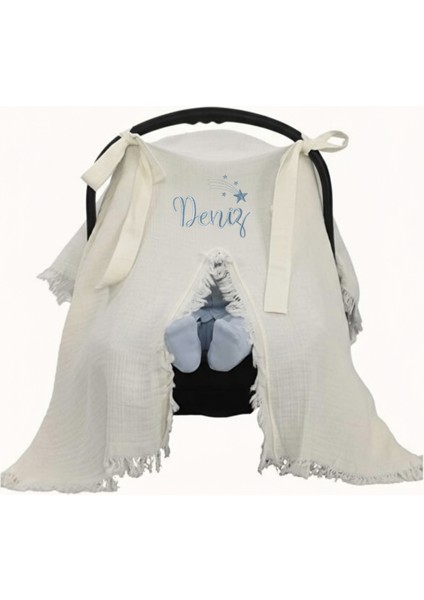 Mavi Isme Özel 6'lı Müslin Yenidoğan Set %100 Pamuk Tulum Battaniye Şapka Puset Örtü Eldvn Yastık fırsatları