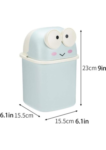 Mavi Renk Kurbağa Kalemlik Masaüstü Düzenleyici 21X14.5X14.8 cm Sert Plastik