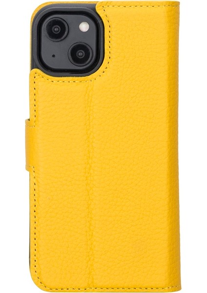 Apple iPhone 14 Uyumlu Deri Cüzdanlı Kılıf Mwwn FL12 Sarı indirimleri