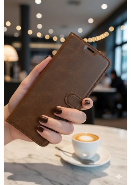 Realme 8 ve 8 Pro Kılıf Kılıf Kapaklı ve Cüzdanlı Stand Olabilen Deri Premium Kılıf