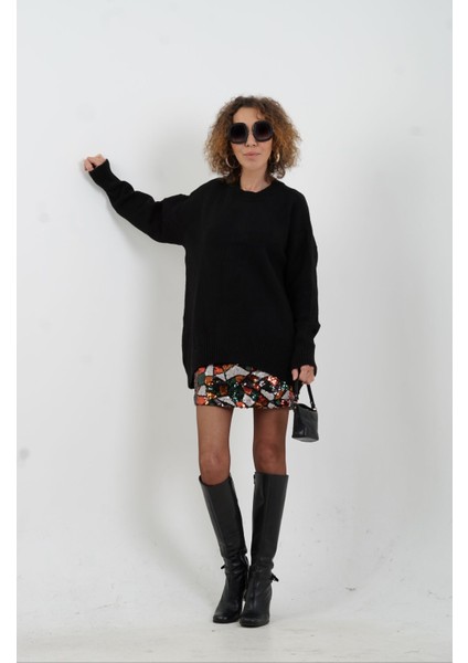 Siyah Best Bisiklet Yaka Kazak fiyatları