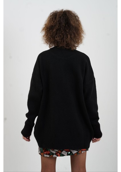 Siyah Best Bisiklet Yaka Kazak indirimleri