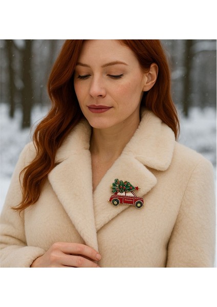 Yılbaşı Kapı Süsü Tasarımlı Yeni Yıl Broşu fiyatları