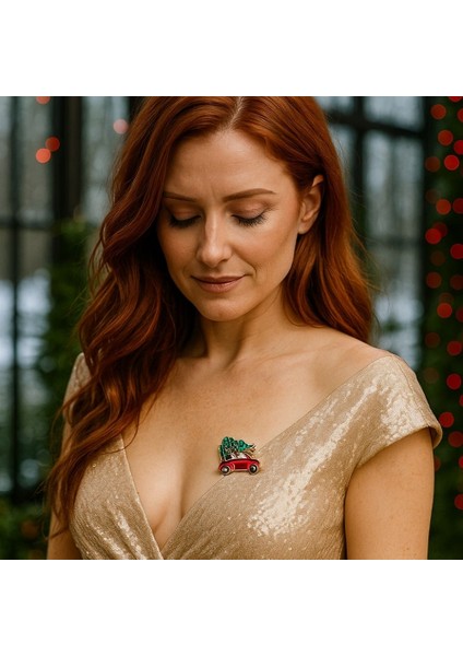 Yılbaşı Kapı Süsü Tasarımlı Yeni Yıl Broşu fırsatları