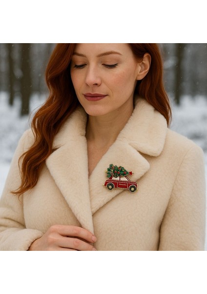 Yılbaşı Kapı Süsü Tasarımlı Yeni Yıl Broşu indirimleri