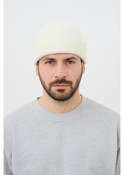 Unisex Triko Örgü Spor Katlamalı Bere Standart