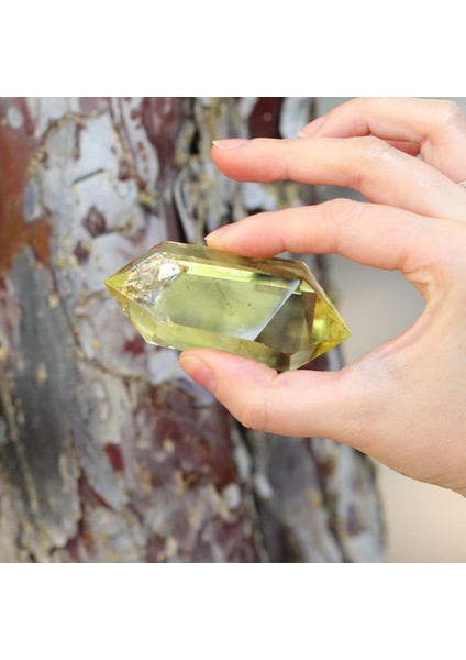 Çift Uçlu Limon Kuvars Taşı - Enerji Dengeleyici Kristal fırsatları