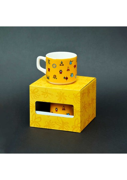 Istanbul Desenli Sarı Seramik Kupa modelleri