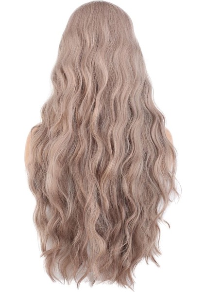 Uzun Su Dalgası Fiber Sentetik Peruk / Küllü Bebek Sarı indirimleri
