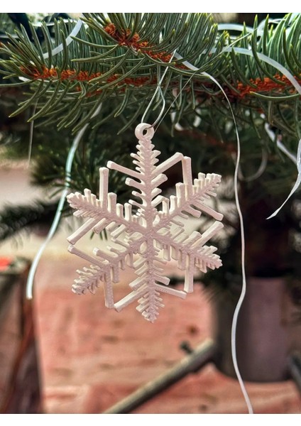 Snowflake Set | 5’li Kar Tanesi Süs Seti (Çoklu Desen, Beyaz Renk) modelleri