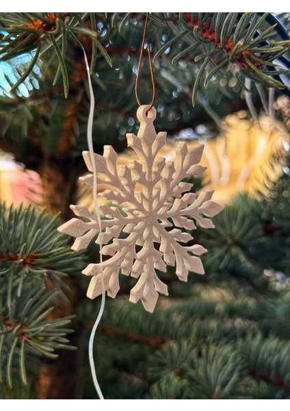 Snowflake Set | 5’li Kar Tanesi Süs Seti (Çoklu Desen, Beyaz Renk) fırsatları