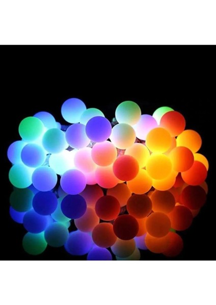 Solar Güneş Enerjili Dış Bahçe Top Aydınlatma 7 Metre 50 LED Çok Renkli Süs Ledleri modelleri