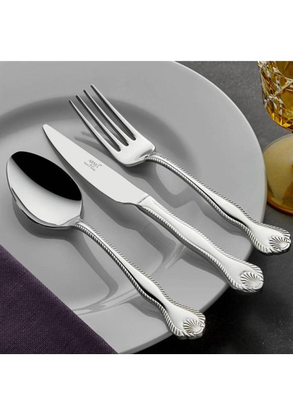 Hüma Sade 30 Parça Kutulu Çatal Kaşık Takımı 18/10 - 3mm