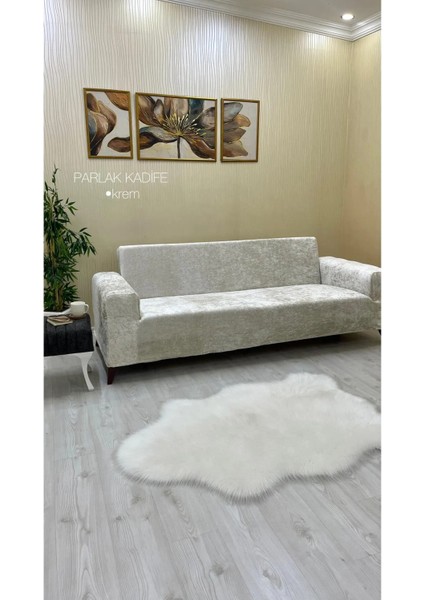 Kadife Lastikli Koltuk Örtüsü Kanepe Kılıfı Çekyat Örtüsü Esnek