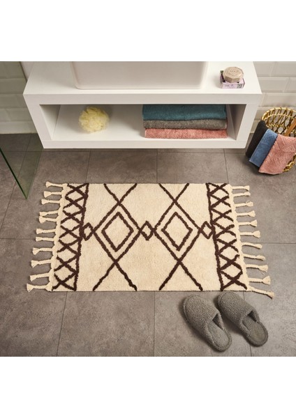Soft Tufting Nora Banyo Paspası - Ekru - 60X90 cm