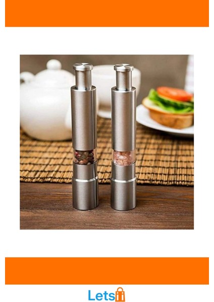 Paslanmaz Çelik Tek Elle Kullanım Kolay Otomatik Baharat Öğütücü fırsatları