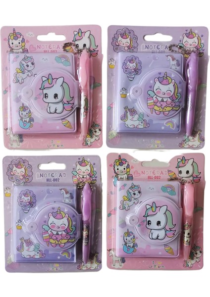 Kalemli Mini Defter 3'lü Set- Unicorn Figürlü