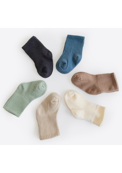Organik Bebek 6'lı Çorap Seti Kahverengi indirimleri
