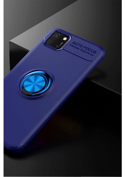 Huawei Y5P Kılıf Range Yüzüklü Silikon - Mavi (K95) fiyatları