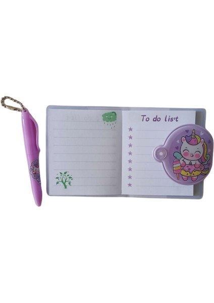 Kalemli Mini Defter 3'lü Set- Unicorn Figürlü