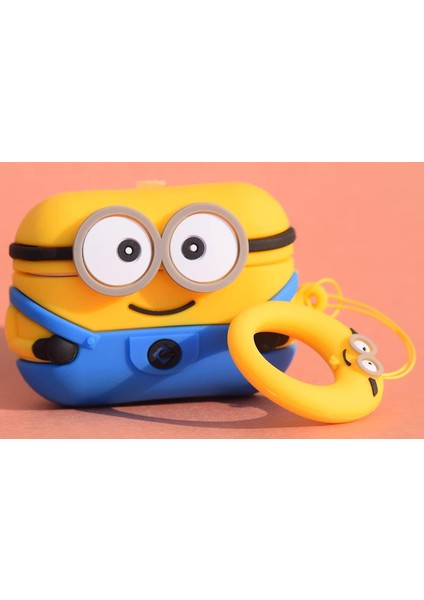 Airpods Pro 3. Nesil Uyumlu Sevimli Minyon Figürlü Darbe Önleyici Kulaklık Koruma Kılıfı