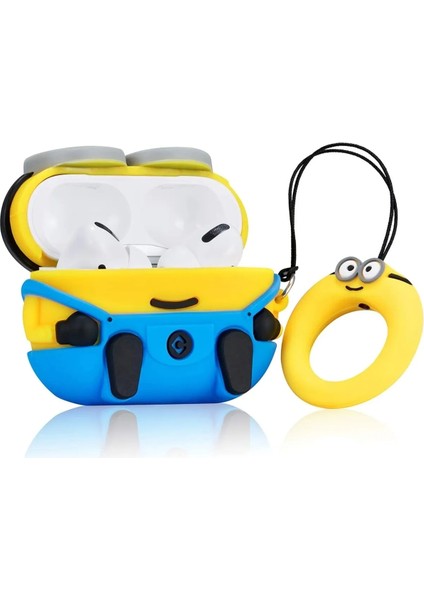 Airpods Pro 3. Nesil Uyumlu Sevimli Minyon Figürlü Darbe Önleyici Kulaklık Koruma Kılıfı