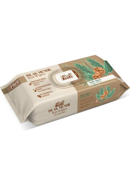 Sedir Ağacı Islak Mendil 90'lı 2 Adet