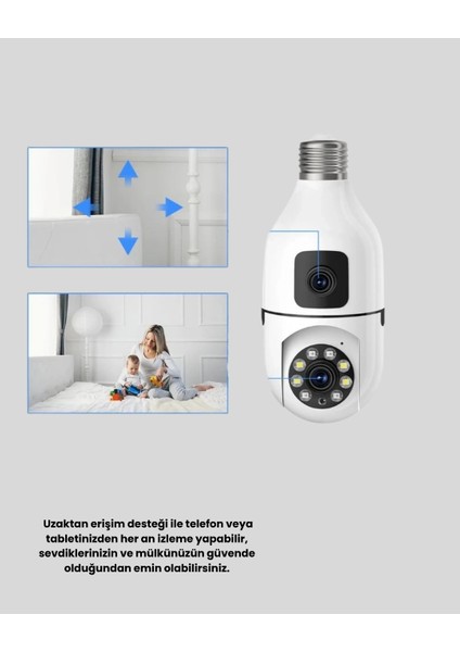 Buğz Wifi Ampul Güvenlik Kamerası 1080P Full Hd Gece Görüşlü ve Hareket Algılamalı modelleri