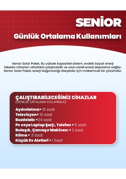 Senior Solar Paket -Güneş Enerji Sistemleri modelleri