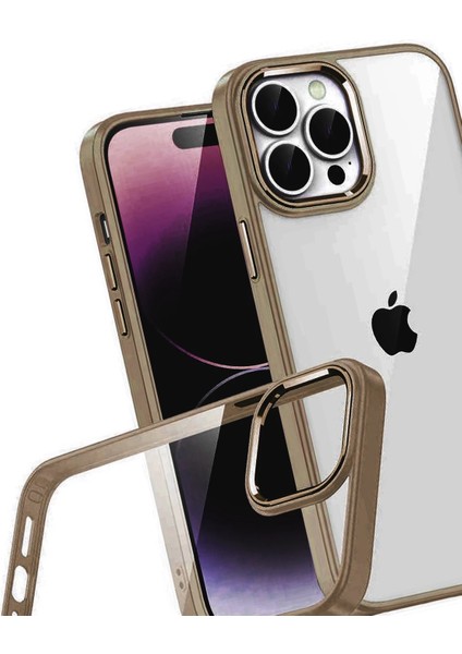 Rdbydn Newface Apple Iphone 15 Pro Max Razer Lensli Silikon - Çöl Titanyum modelleri