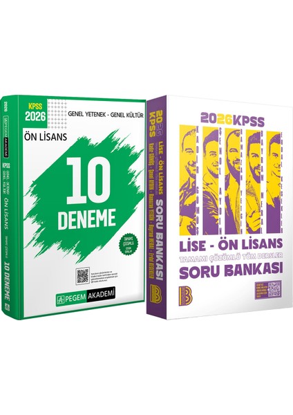 2026 Kpss Lise Ön Lisans Tüm Dersler Soru - 2026 Kpss Ön Lisans Çözümlü 10 Deneme