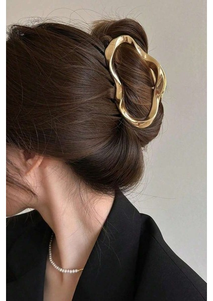 Kadın Gold Metal Büyük Boy Tarz Premium Ithaltoka