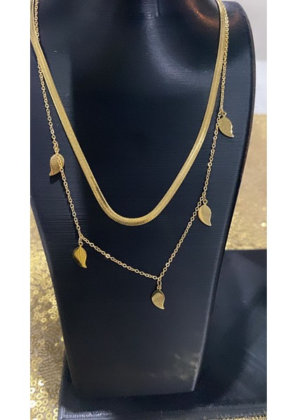 Çelik Italyan Zincir Çoklu Kolye modelleri