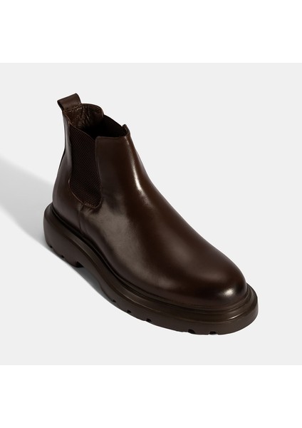 Erkek Kahve Lastikli Deri Bot indirimleri