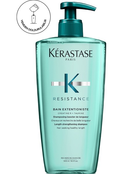 Resistance Bain Extentioniste Daha Sağlıklı Uzayan Güçlü Saçlar Için Onarıcı Şampuan 500 ml