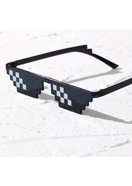 Buğz Thug Life Trend Güneş Gözlüğü Mozaik Siyah Kedi Gözlükleri