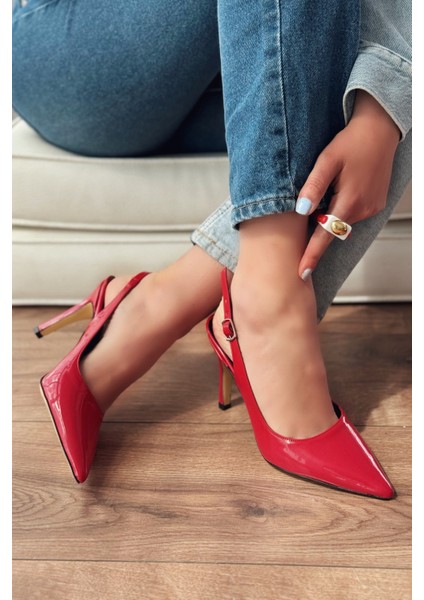 Aliwra Kırmızı Rugan Yüksek Topuklu Kadın Ayakkabı fiyatları