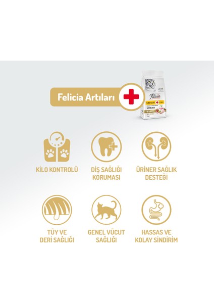 Kolajen Destekli Hipoalerjenik Tavuklu Kısırlaştırılmış Yetişkin Kedi Maması 2KG fiyatları