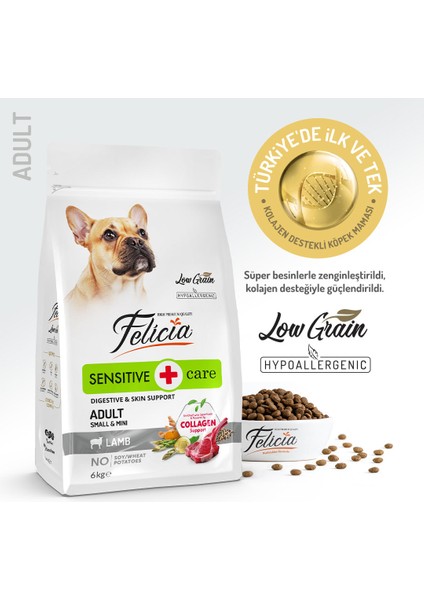 Kolajen Destekli Hipoalerjenik Kuzulu Yetişkin Küçük Irk Köpek Maması 6KG fiyatları
