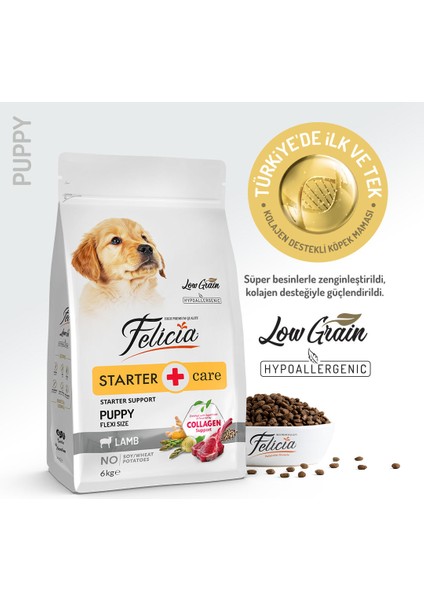 Kolajen Destekli Hipoalerjenik Kuzulu Yavru Köpek Maması 6KG fiyatları