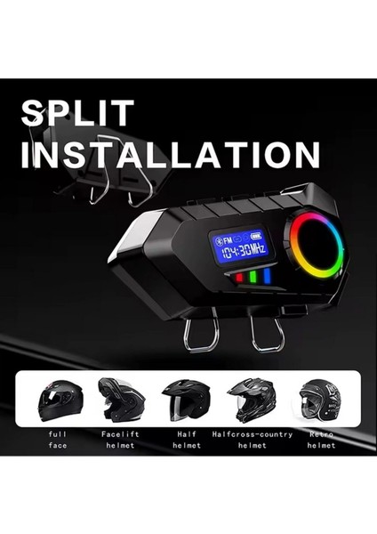 Y30 Kask Kulaklık Bluetooth Motosiklet Kulaklık Rgb Radyolu Intercom