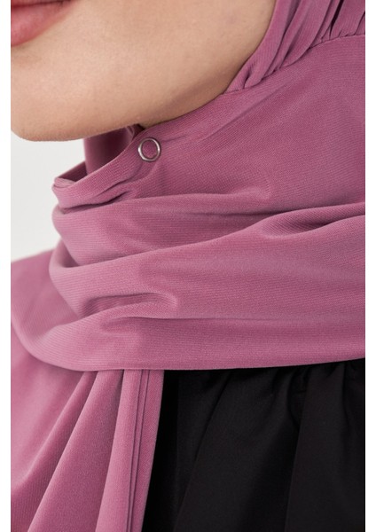 Gül Kurusu Pratik Hazır Geçmeli Tesettür Bone Sandy Boyunluklu Çıtçıtlı 2505_18 modelleri