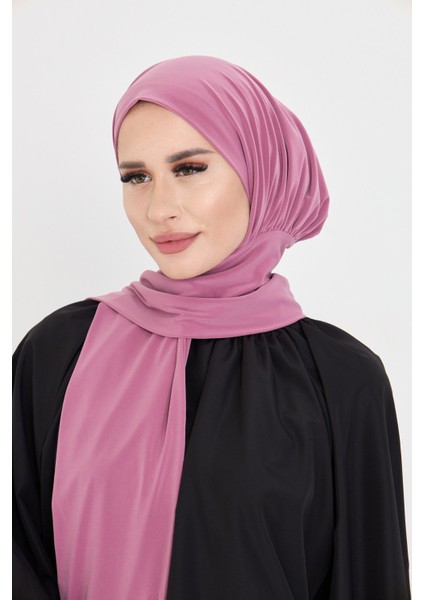 Gül Kurusu Pratik Hazır Geçmeli Tesettür Bone Sandy Boyunluklu Çıtçıtlı 2505_18