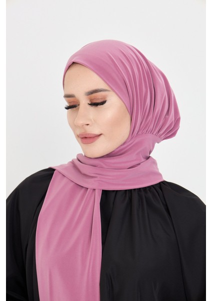 Gül Kurusu Pratik Hazır Geçmeli Tesettür Bone Sandy Boyunluklu Çıtçıtlı 2505_18