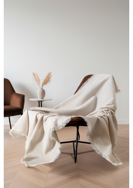 %100 Pamuklu Lüks Kaymaz Koltuk Örtüsü | Koltuk Şalı | Çok Amaçlı Örtü